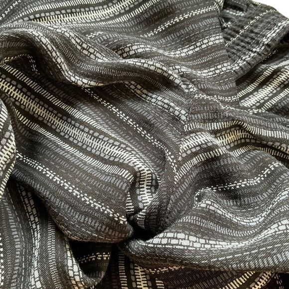 Jessica Simpson Pants Lightweight Black White Striped Elastic Waist Size L - Picture 12 of 12